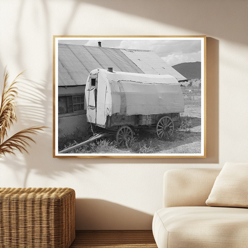 Old Sheepherders Wagon Near Questa New Mexico 1939