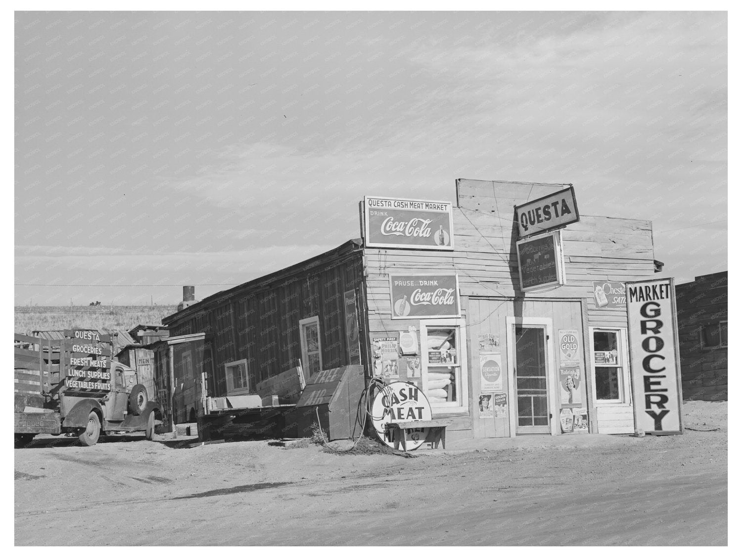 Vintage Market and Grocery Store in Questa New Mexico 1939