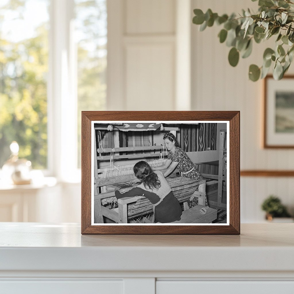 WPA Supervisor Teaching Rag Rug Weaving September 1939