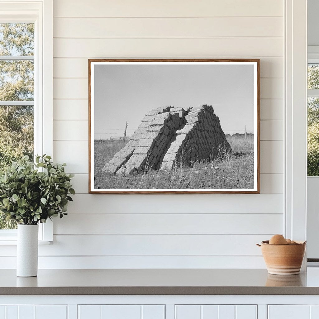 Adobe Brick Structure in Questa New Mexico 1939