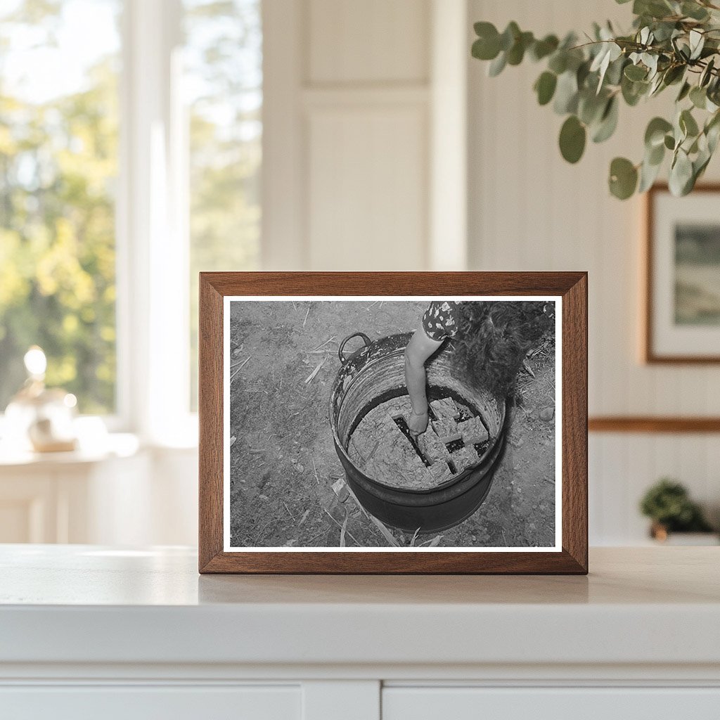 Ofelia Sandoval Cutting Handmade Soap Taos New Mexico 1939