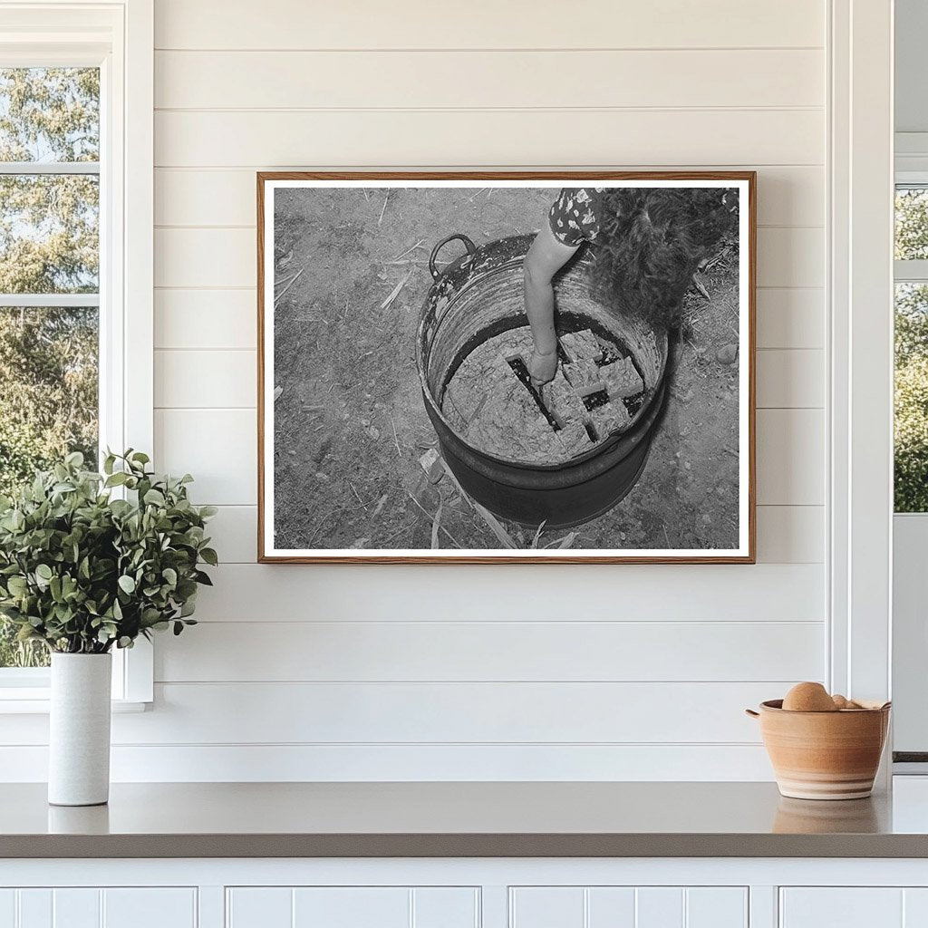 Ofelia Sandoval Cutting Handmade Soap Taos New Mexico 1939