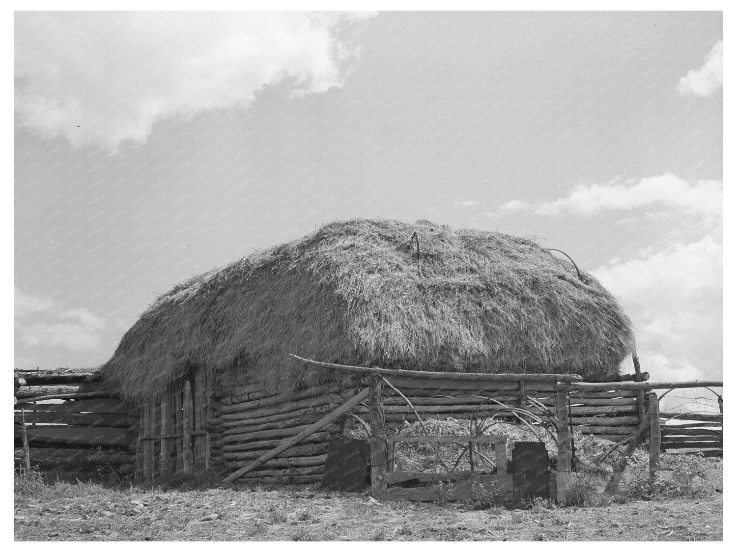 Straw-Covered Barn on New Mexico Farm September 1939