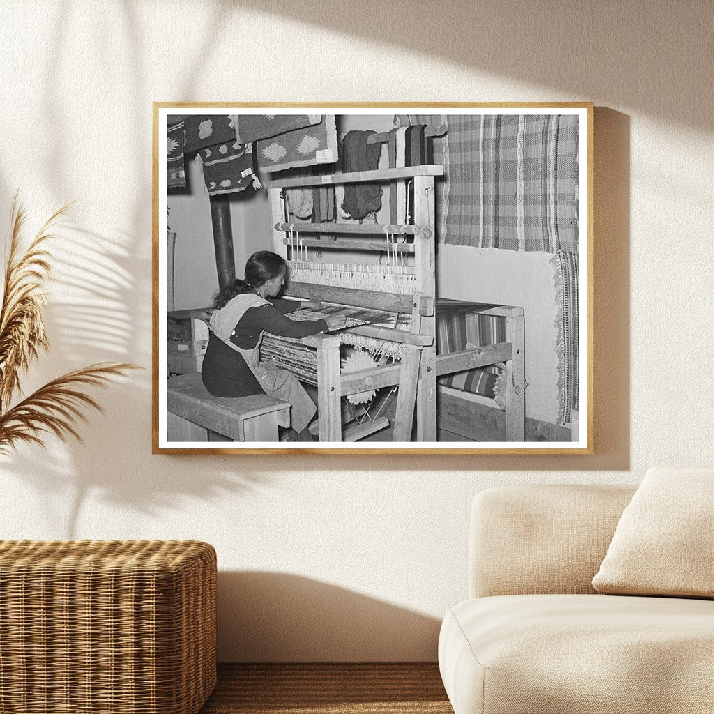 Spanish-American Woman Weaving Rug WPA Project 1939