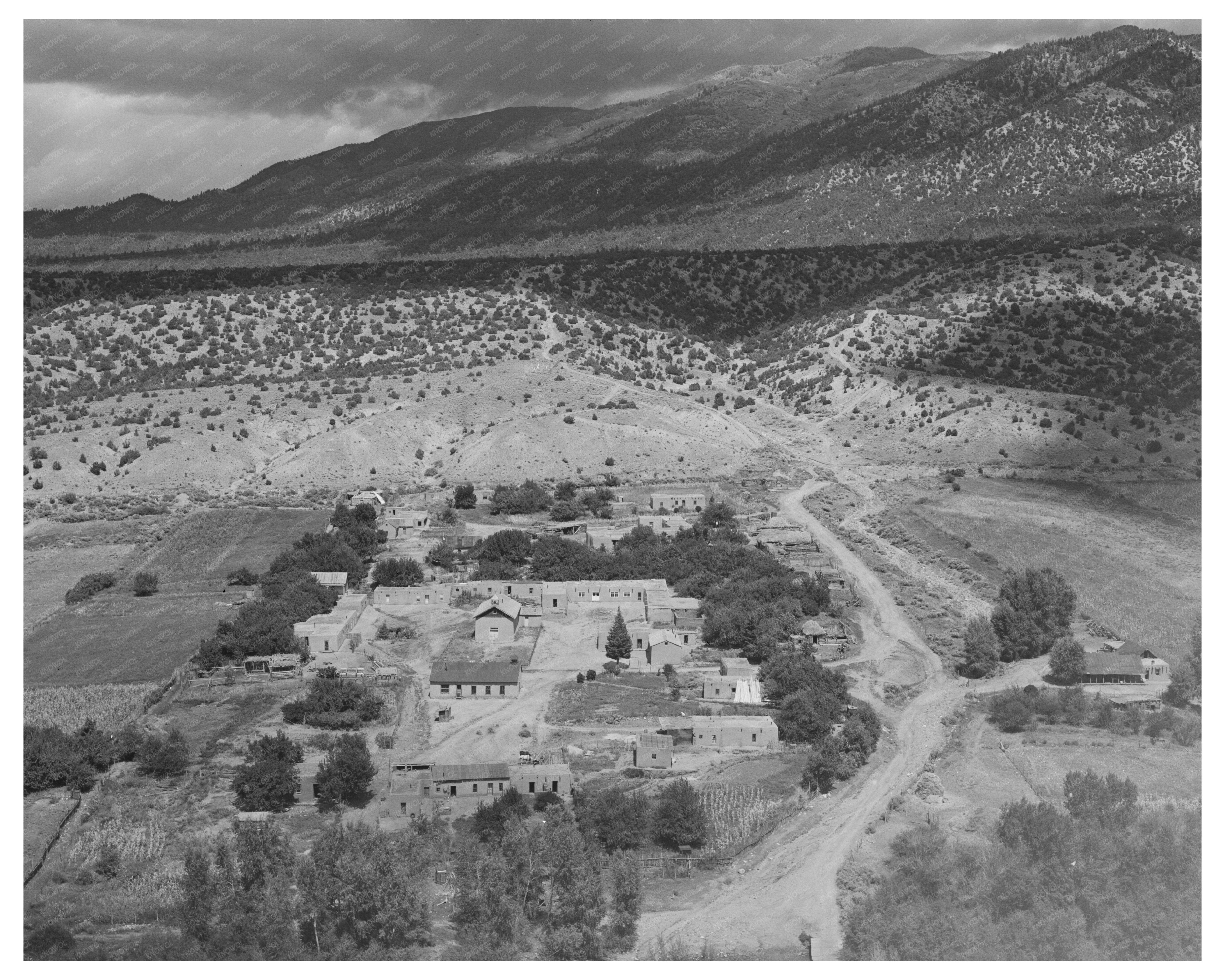 Spanish-American Village near Taos New Mexico 1939