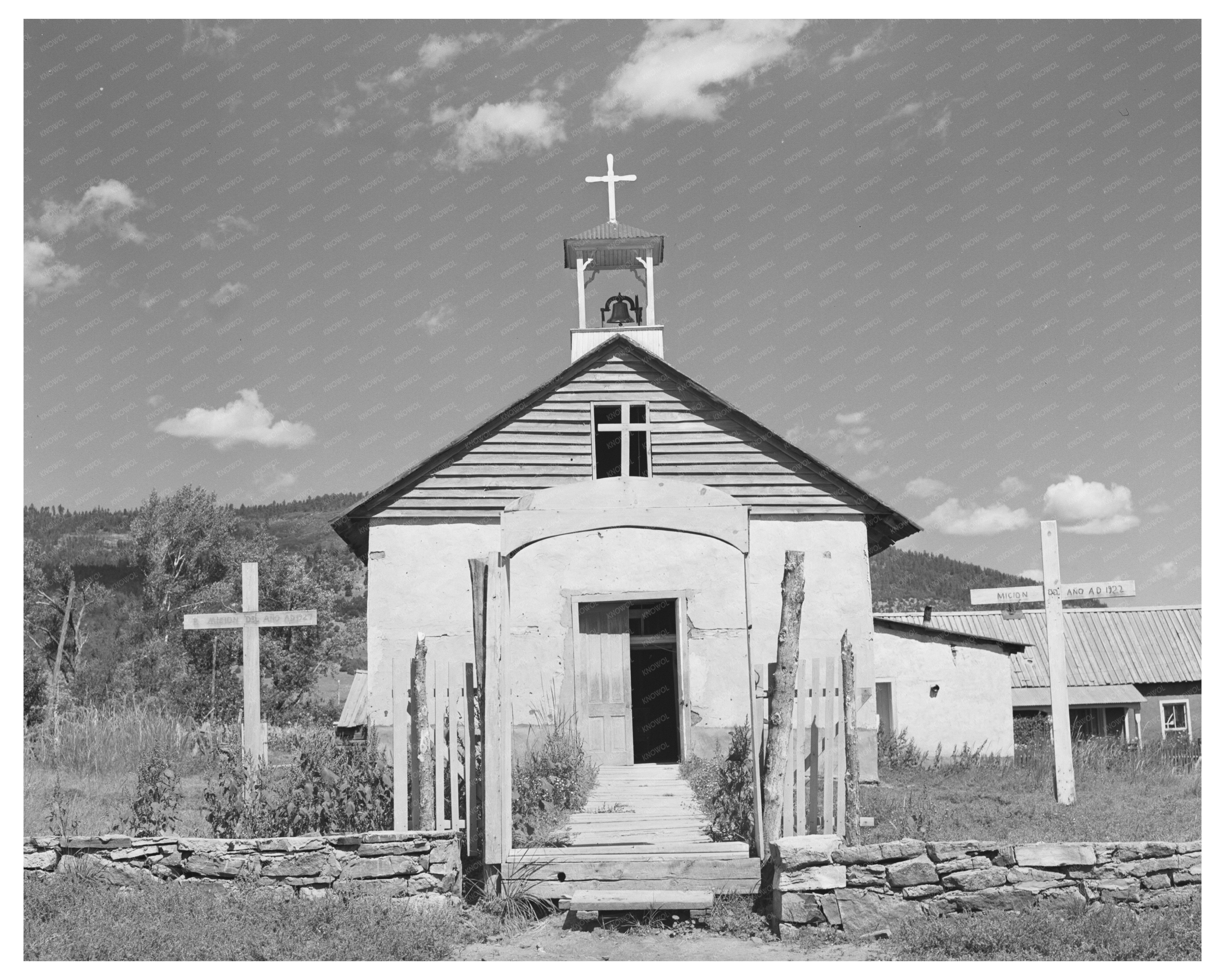 Vintage Church in Holman Mora County New Mexico 1939