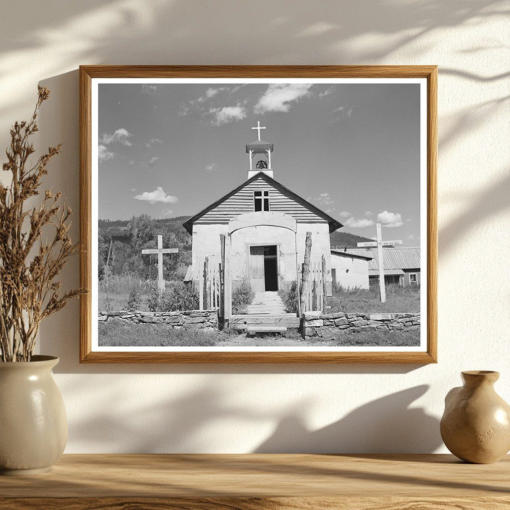 Vintage Church in Holman Mora County New Mexico 1939