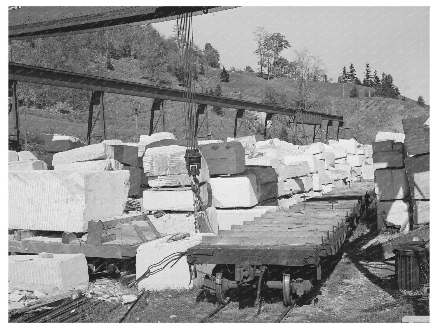Stone Quarry Landscape U.S. Route 7 Arlington Vermont 1939