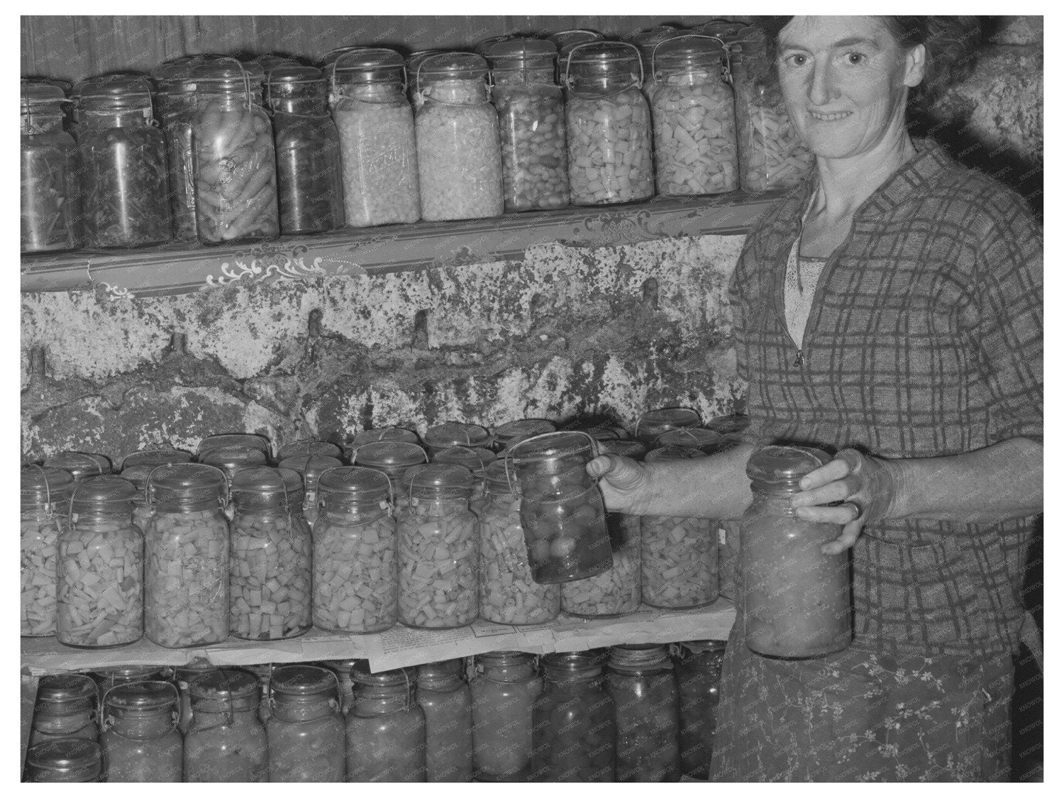 Farm Security Administration Client with Canned Goods 1939