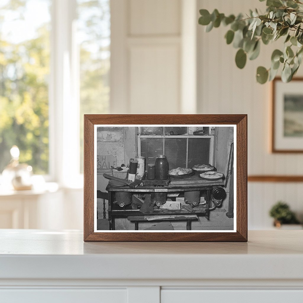 Vintage Farm Kitchen Scene Vermont 1939