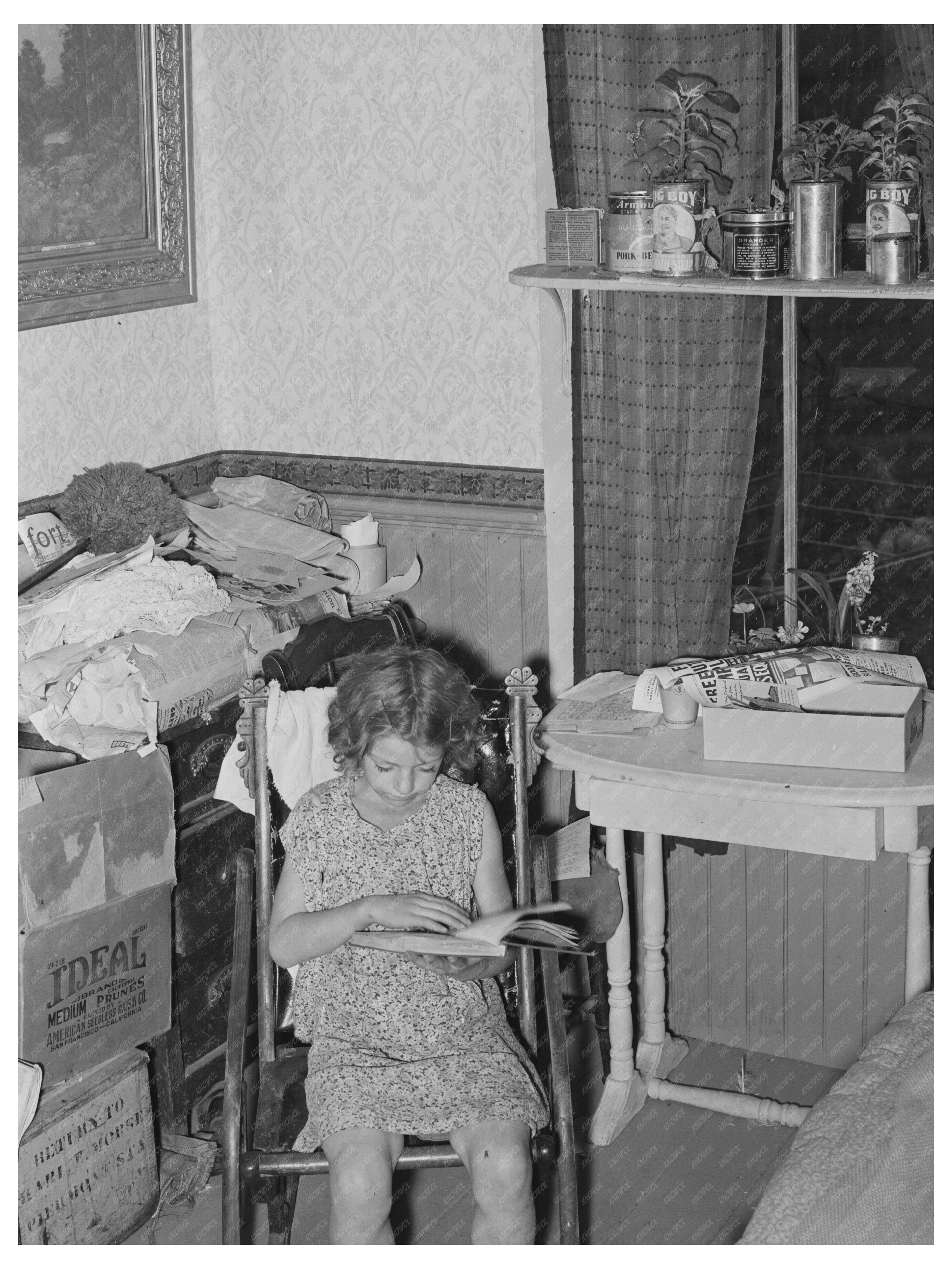 Farm Home Interior in Bradford Vermont October 1939