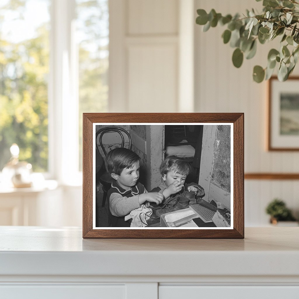Farm Children Playing Outdoors in Vermont 1939