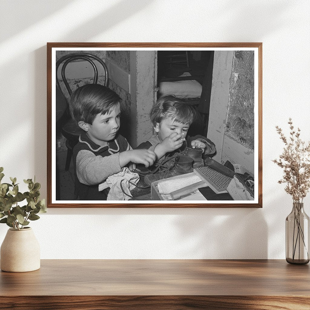 Farm Children Playing Outdoors in Vermont 1939
