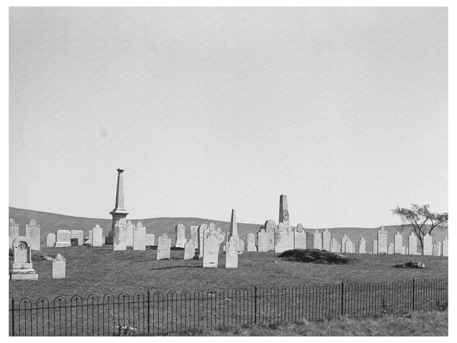 Graveyard Along U.S. Route 7 Arlington Vermont 1939