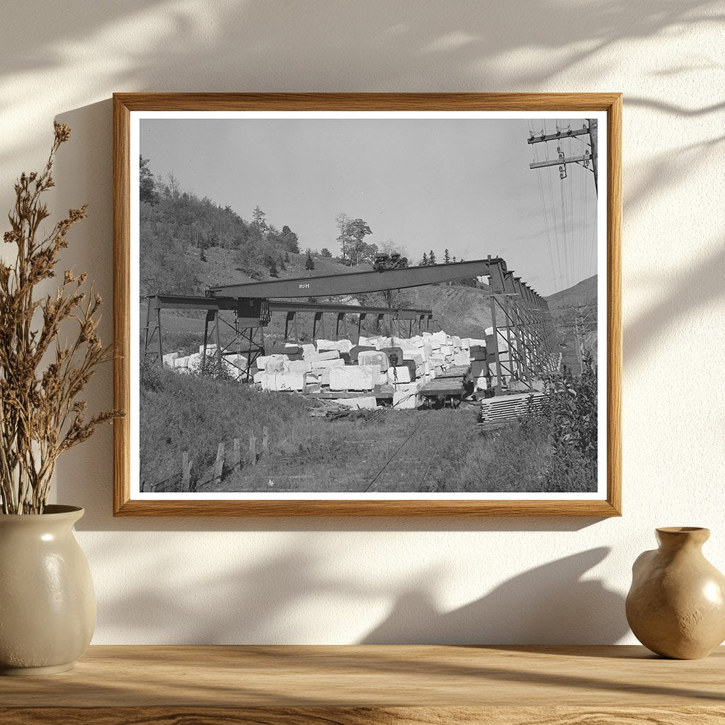 Stone Quarry on US Route 7 Arlington Vermont 1939