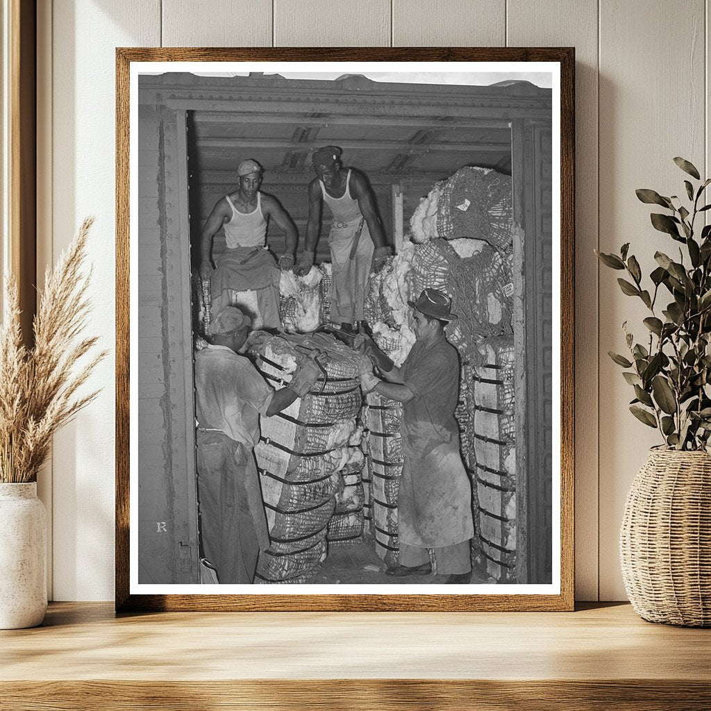 Cotton Freight Car Unloading in Houston 1939