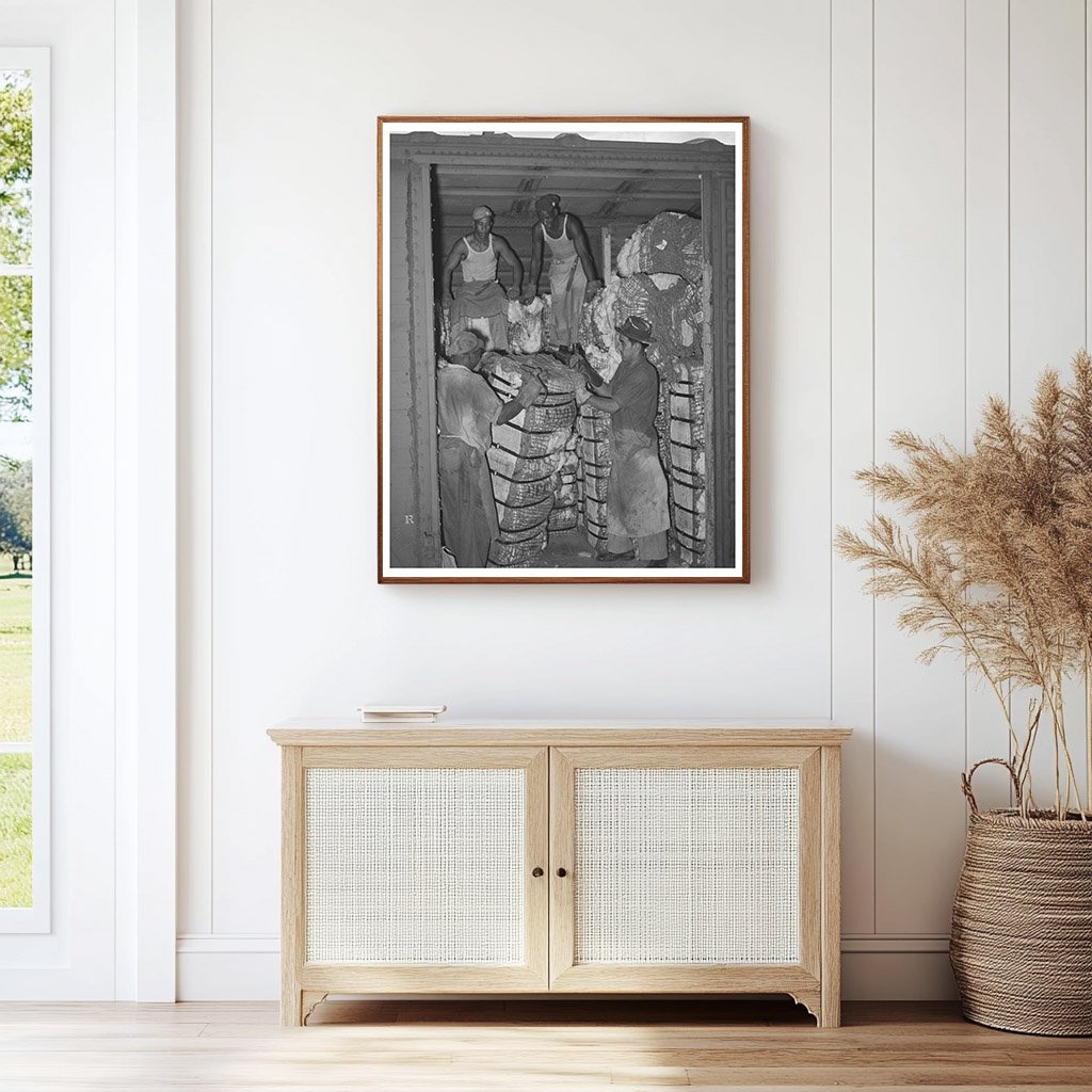 Cotton Freight Car Unloading in Houston 1939