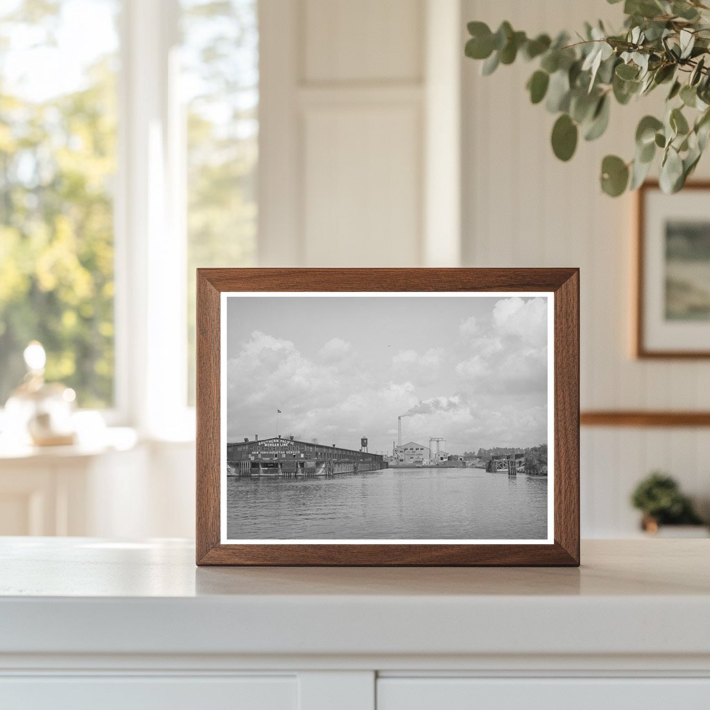 Port of Houston Cement Plant October 1939 Vintage Image