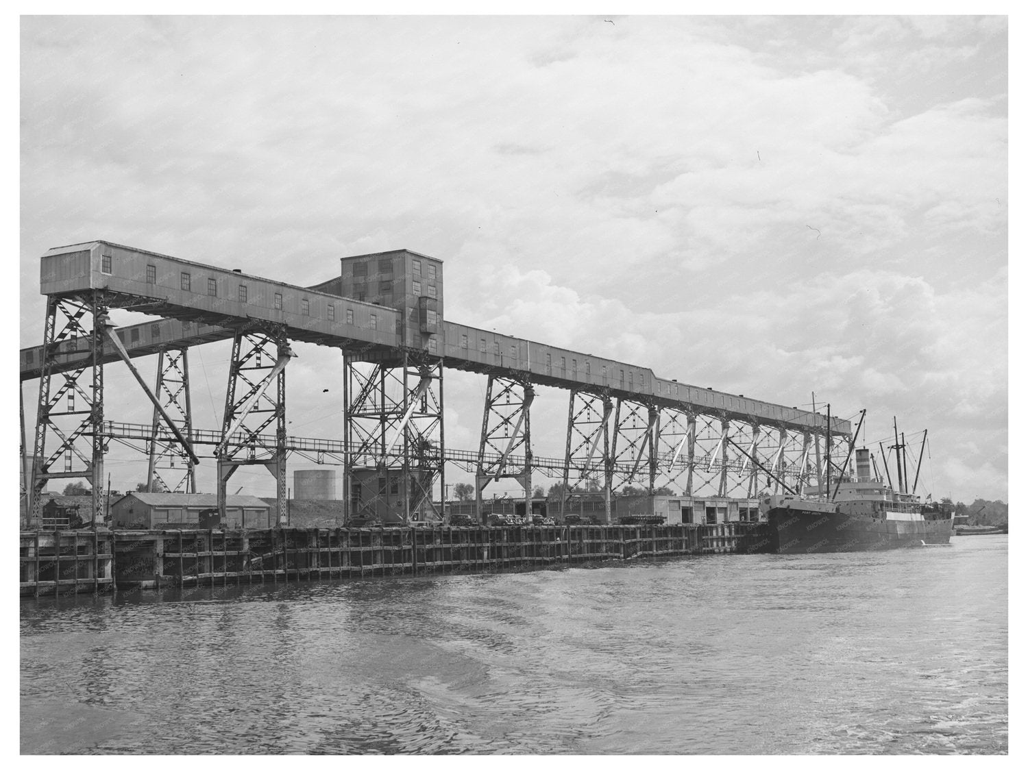 Flour Mill Loading Dock Port of Houston 1939
