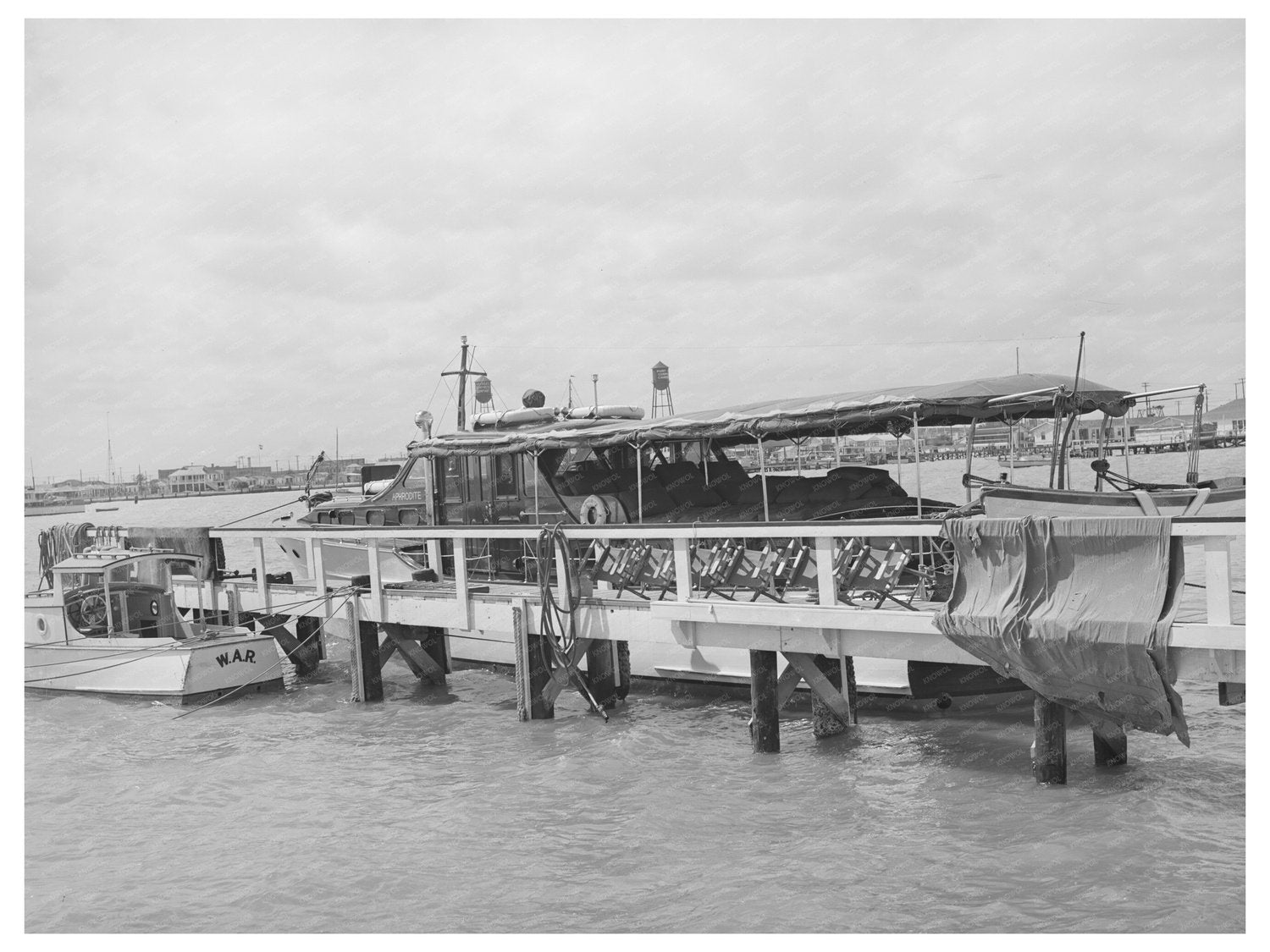 Yacht Docked at Corpus Christi Texas October 1939