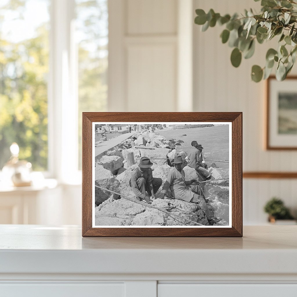 Fishing from Pier in Corpus Christi Texas October 1939
