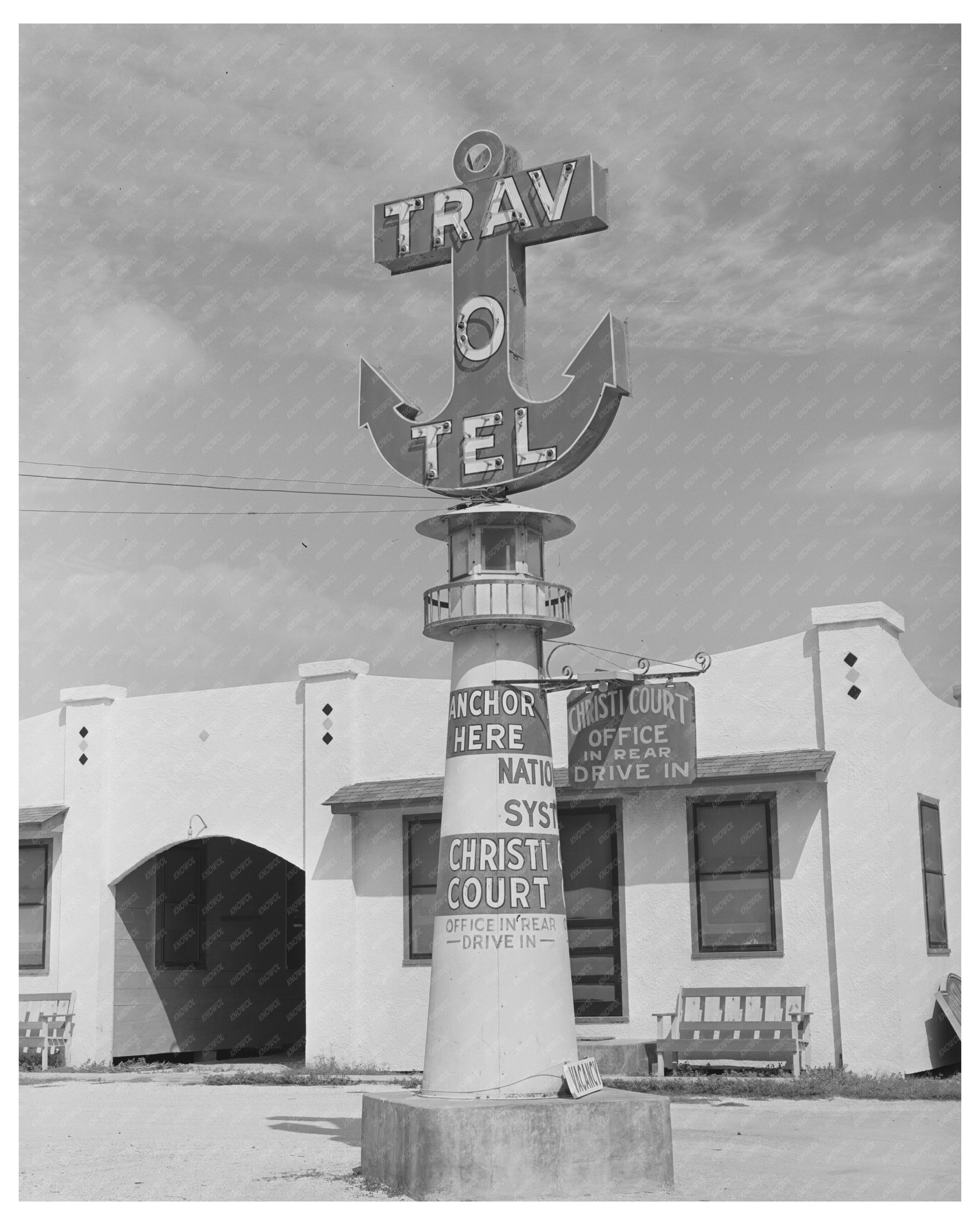 1939 Vintage Insignia of Tourist Courts in Corpus Christi Texas