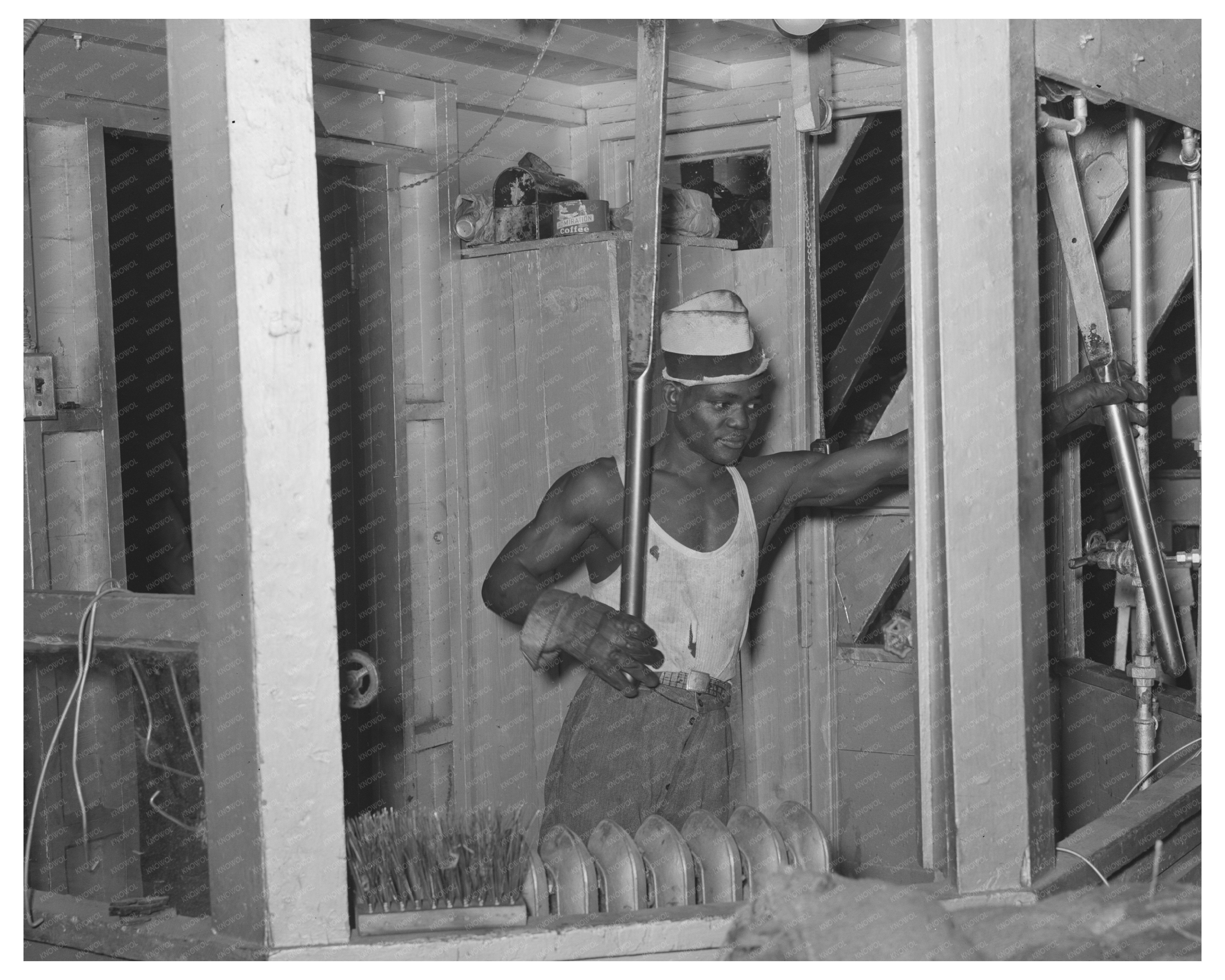 Compressing Unit Operator in Houston Texas 1939