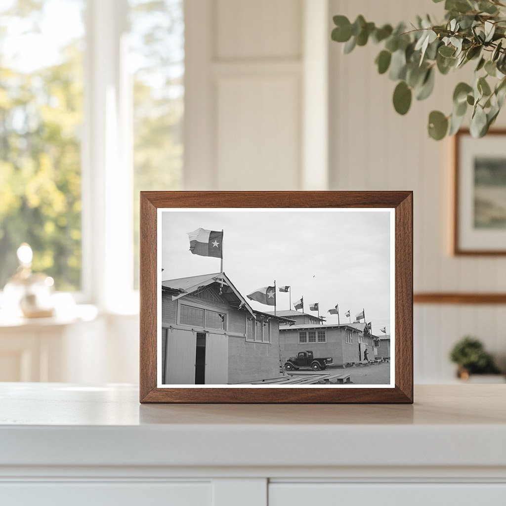 Gonzales Texas Exhibit Halls November 1939 Vintage Image