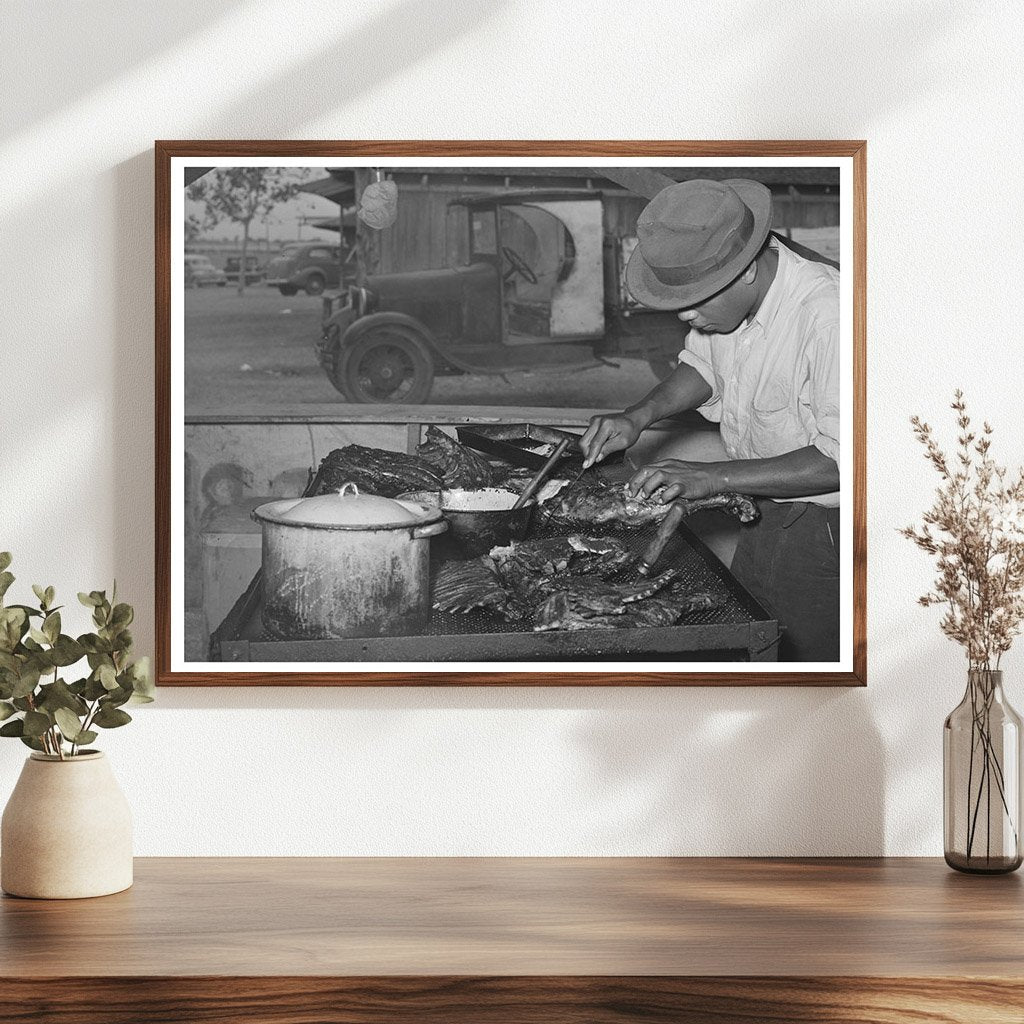 Barbecue Stand at Gonzales County Fair Texas 1939