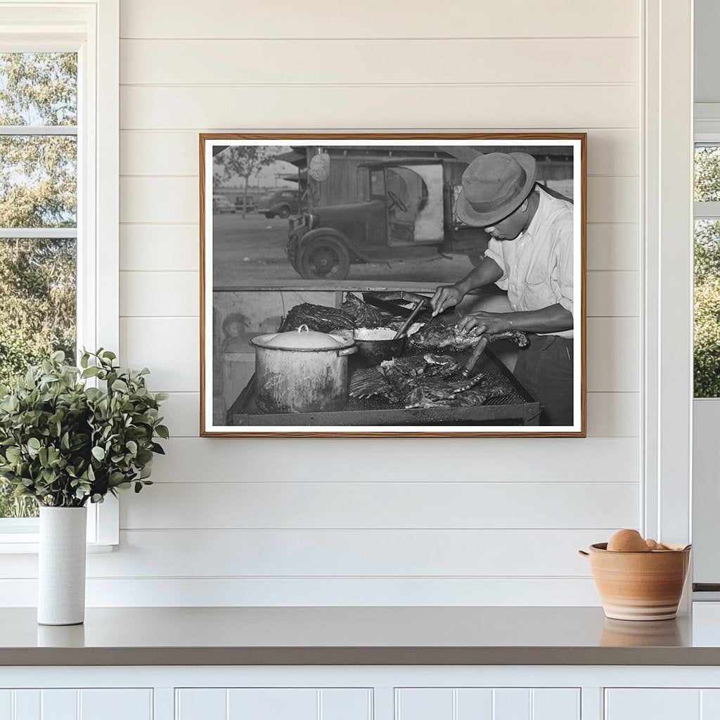 Barbecue Stand at Gonzales County Fair Texas 1939