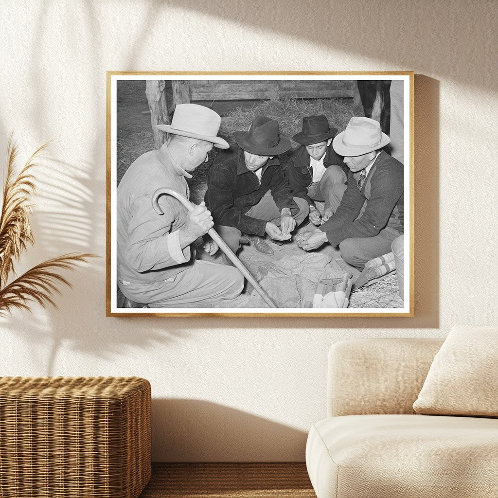 Men and Boys Examining Seed at Gonzales County Fair 1939