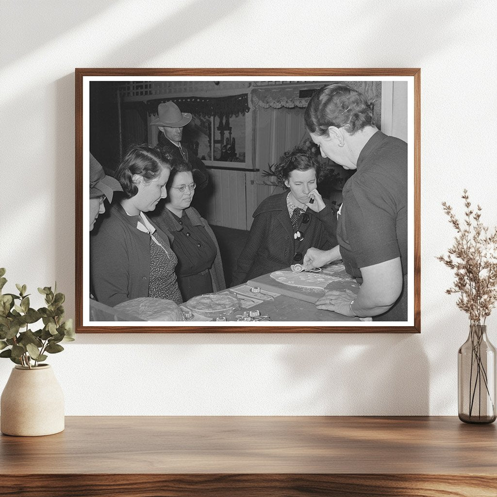 Farm Couple at Kitchen Gadget Demo Gonzales Fair 1939