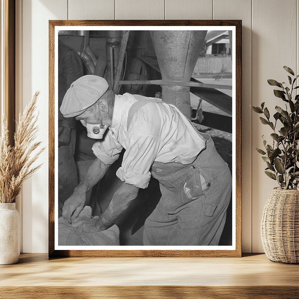 Worker in Feed Mill Taylor Texas 1939