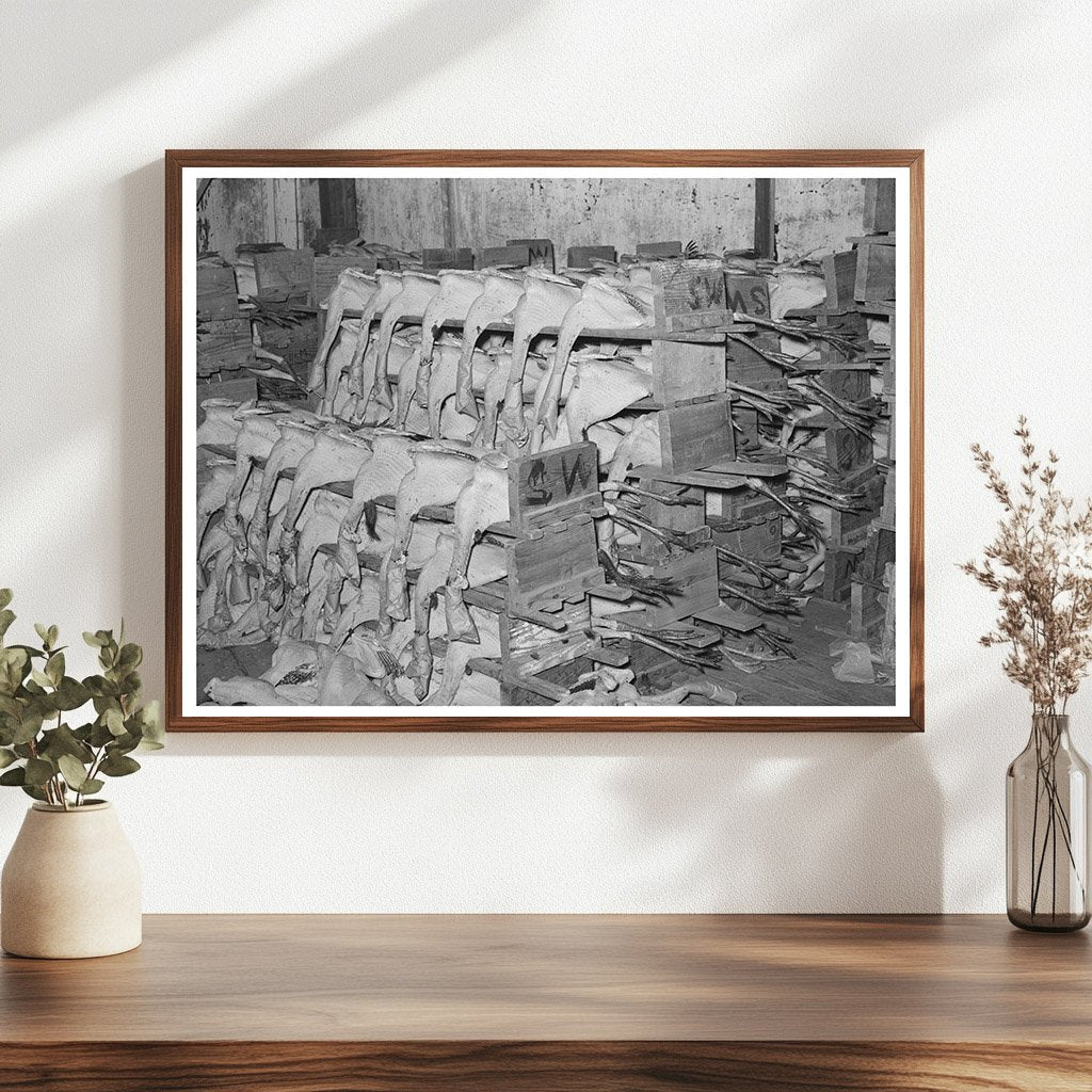 Turkeys in Cold Storage Plant Brownwood Texas November 1939