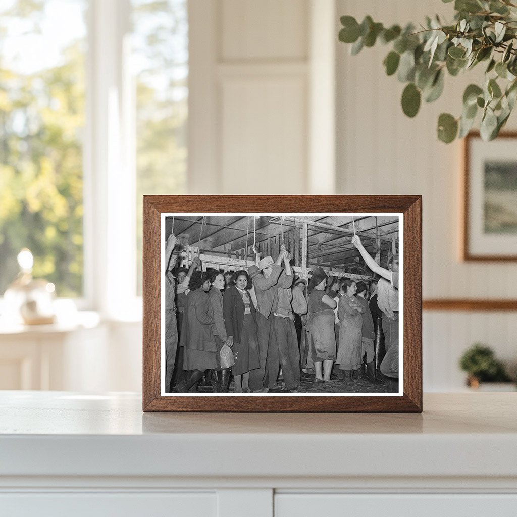 Turkey Pickers Await Work at Brownwood Poultry Plant 1939