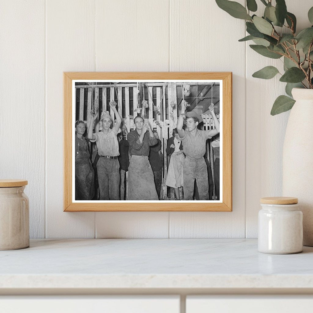 Turkey Pickers at Poultry Plant Brownwood Texas 1939