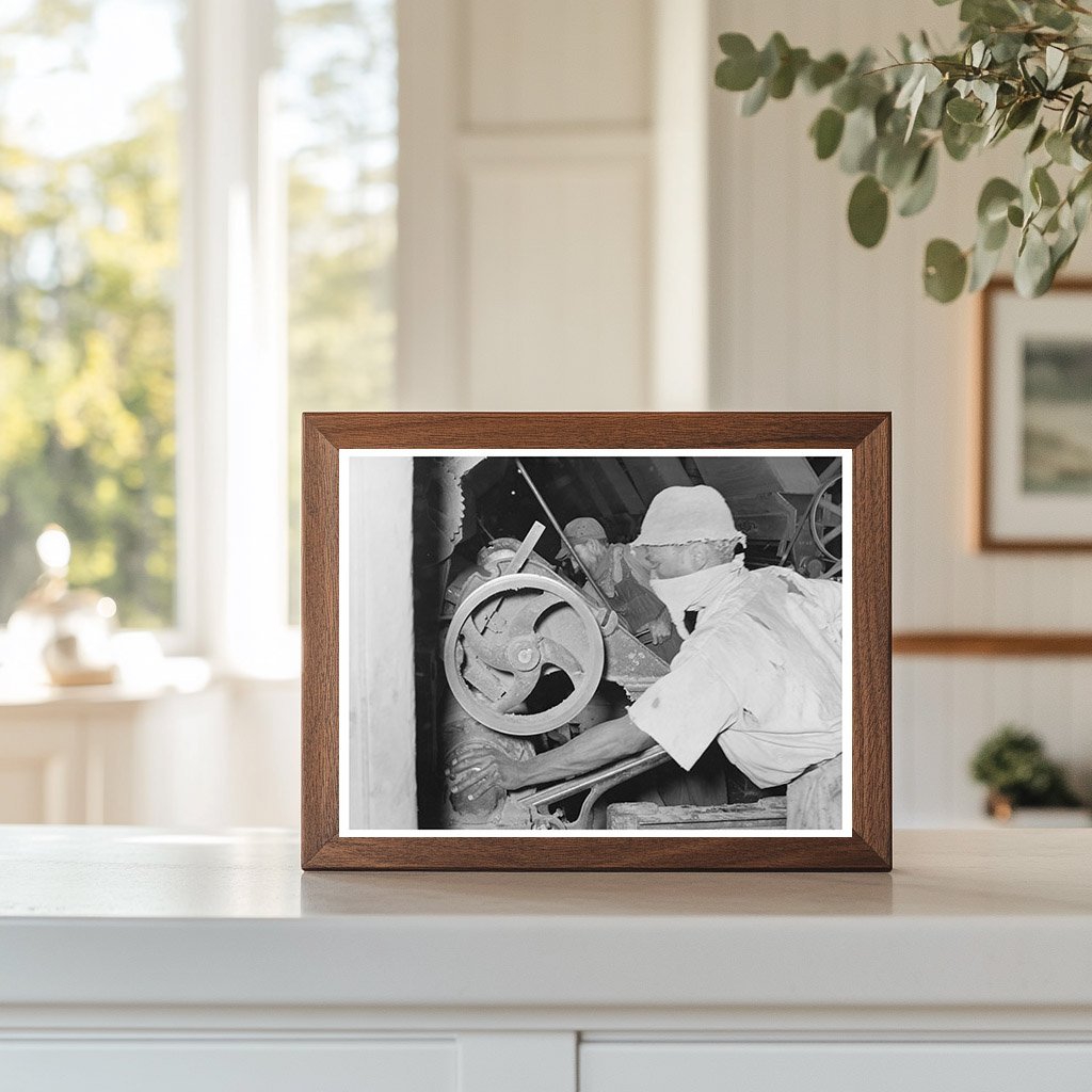 African American Man Working in Cotton Seed Oil Mill 1939