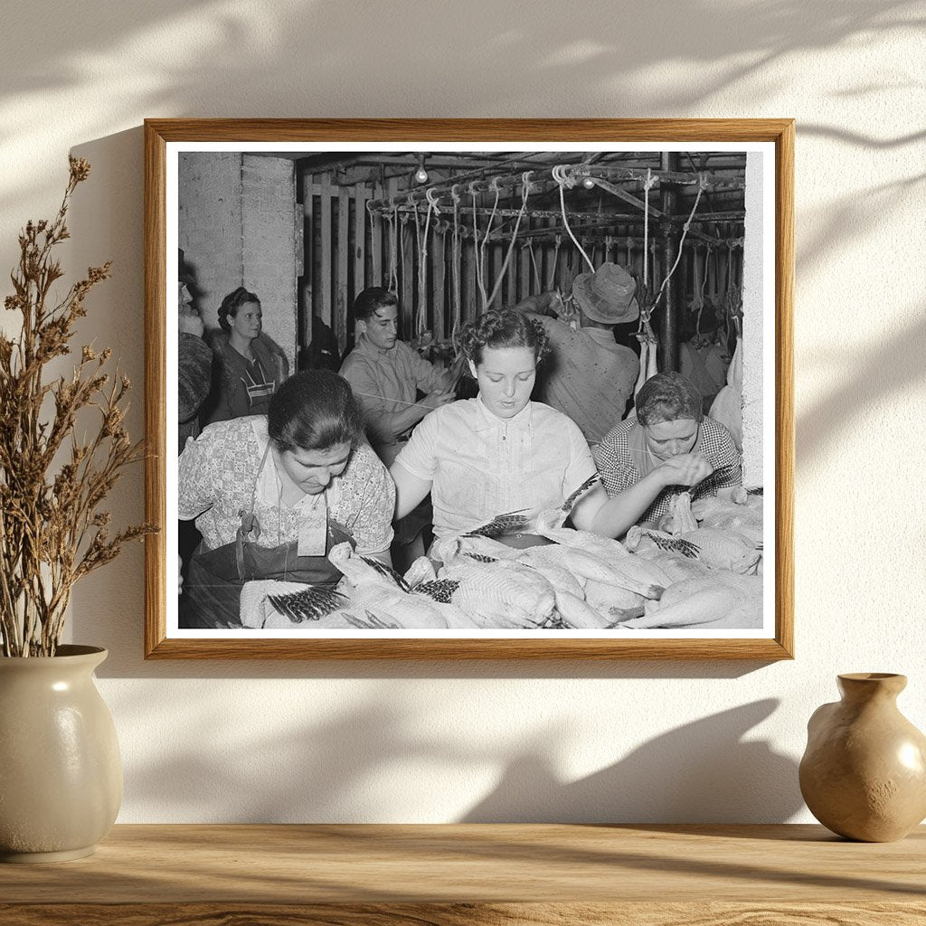Workers Sewing Dressed Turkeys Brownwood Texas 1939