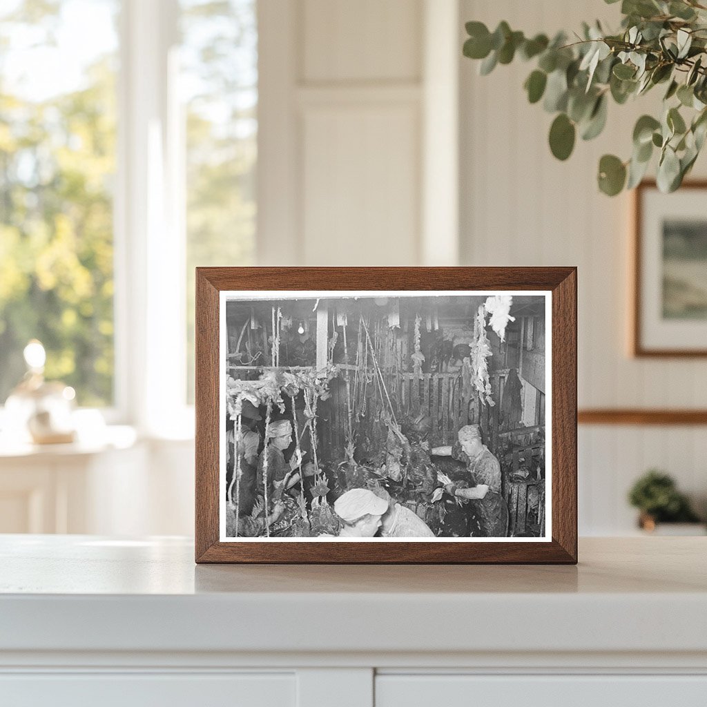 Turkey Processing Stall in Brownwood Texas 1939