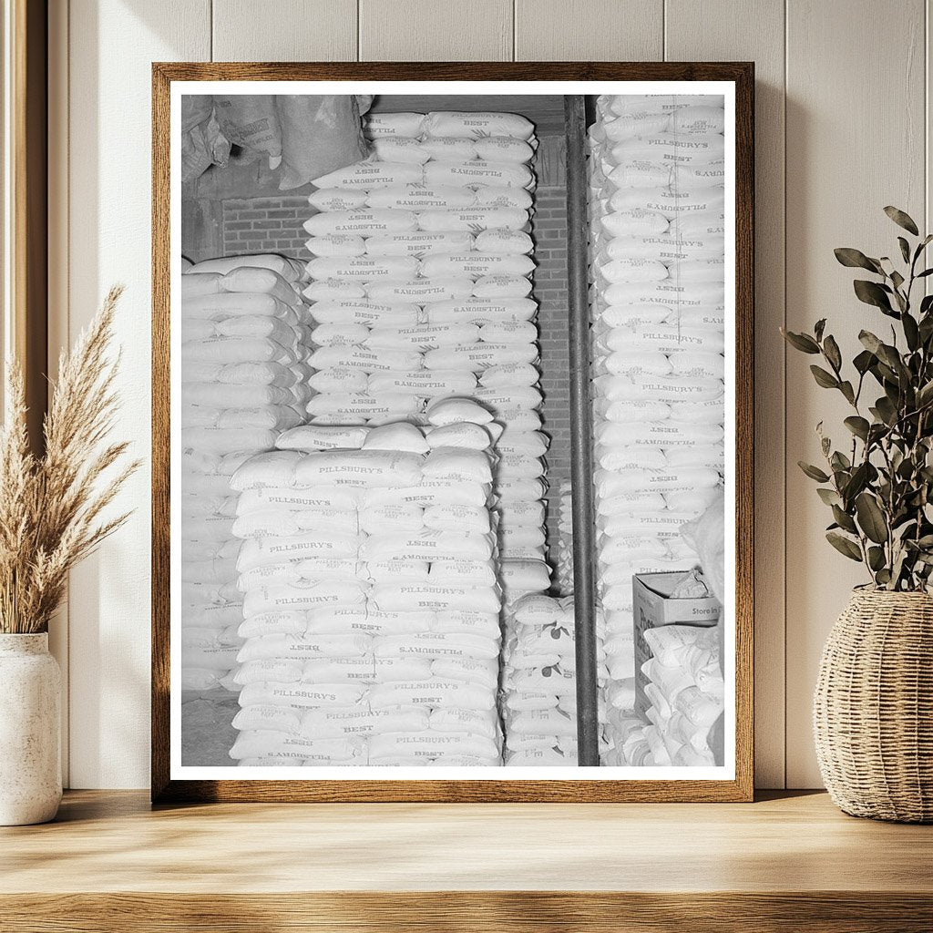 Flour Stacks in Wholesale Grocery San Angelo 1939