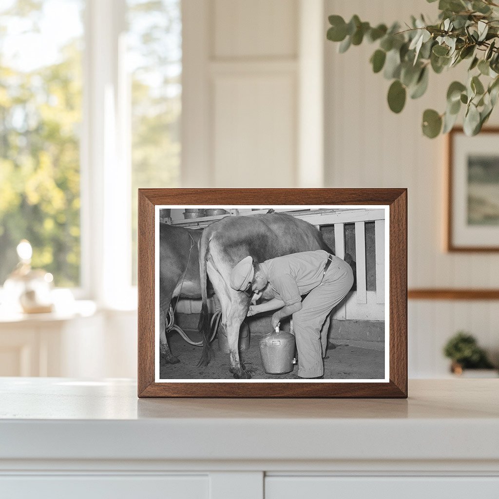 Vintage 1939 Electric Milking Process in Texas Dairy Farm