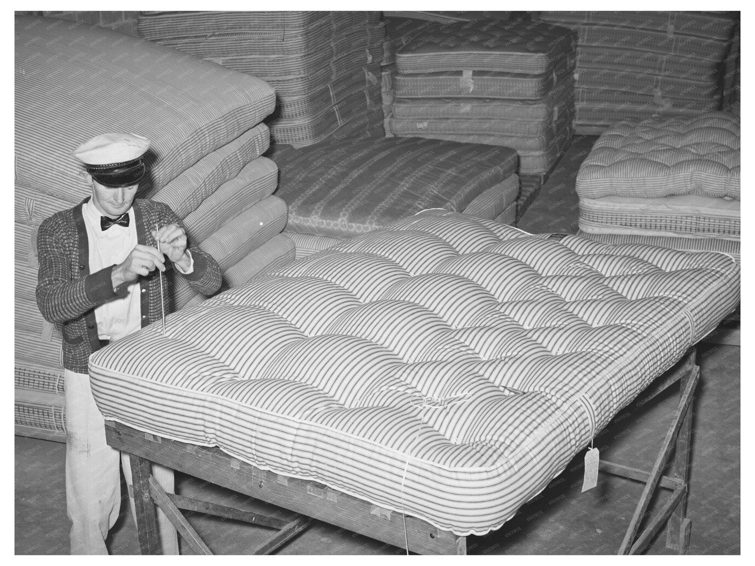 Mattress Tufting Factory in San Angelo Texas 1939