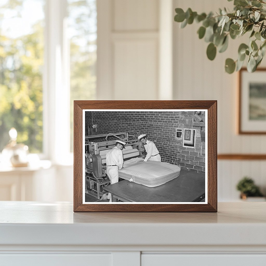 1939 Mattress Factory Workers Filling Cotton Linters