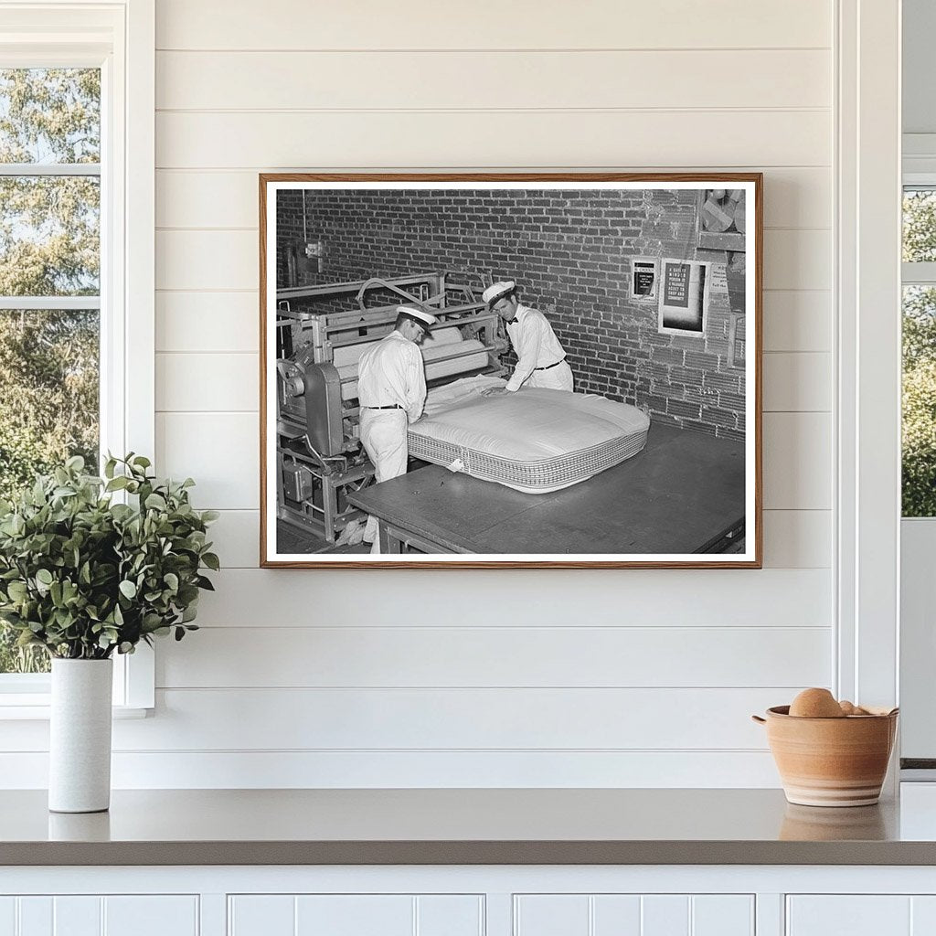 1939 Mattress Factory Workers Filling Cotton Linters