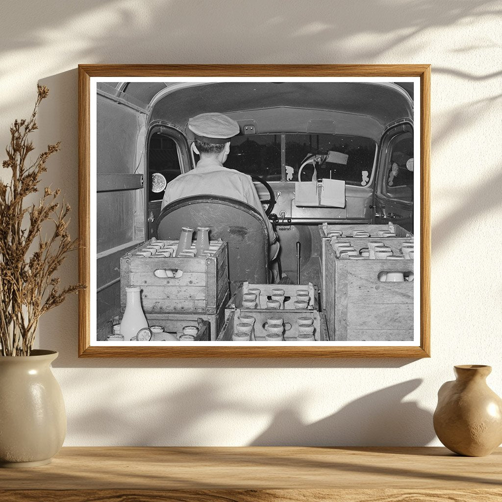 Milk Truck Driver at Creamery San Angelo Texas 1939