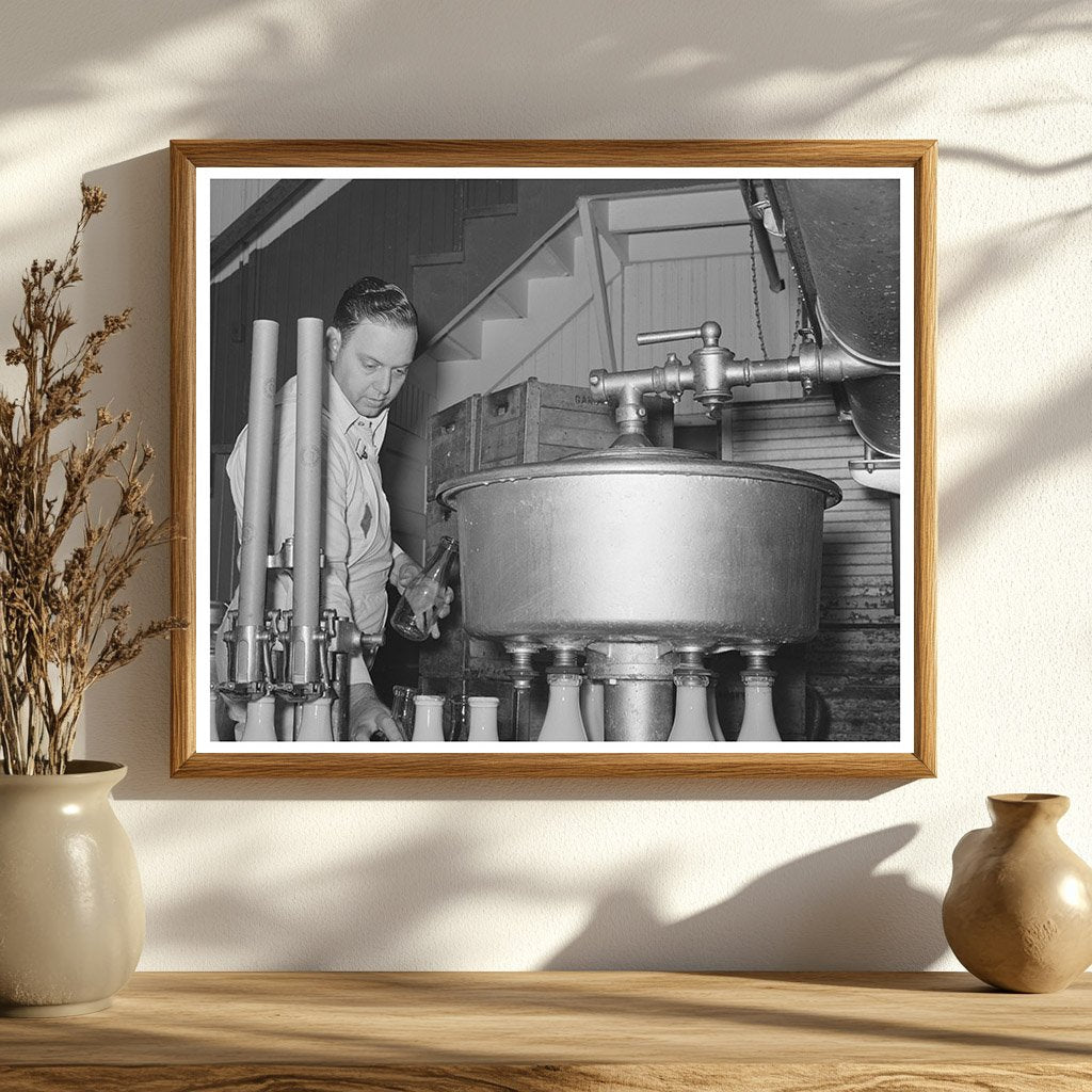Milk Bottling at Creamery in San Angelo Texas 1939