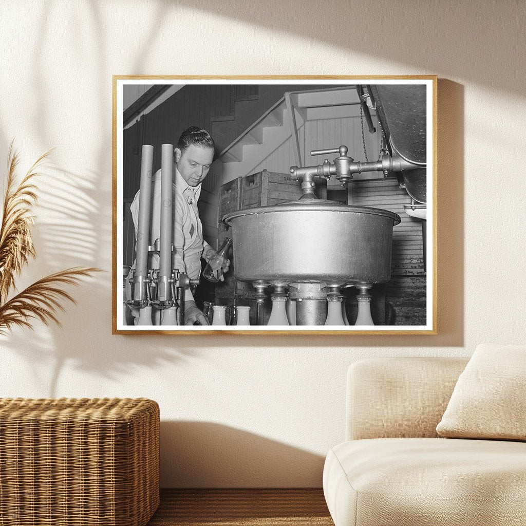 Milk Bottling at Creamery in San Angelo Texas 1939