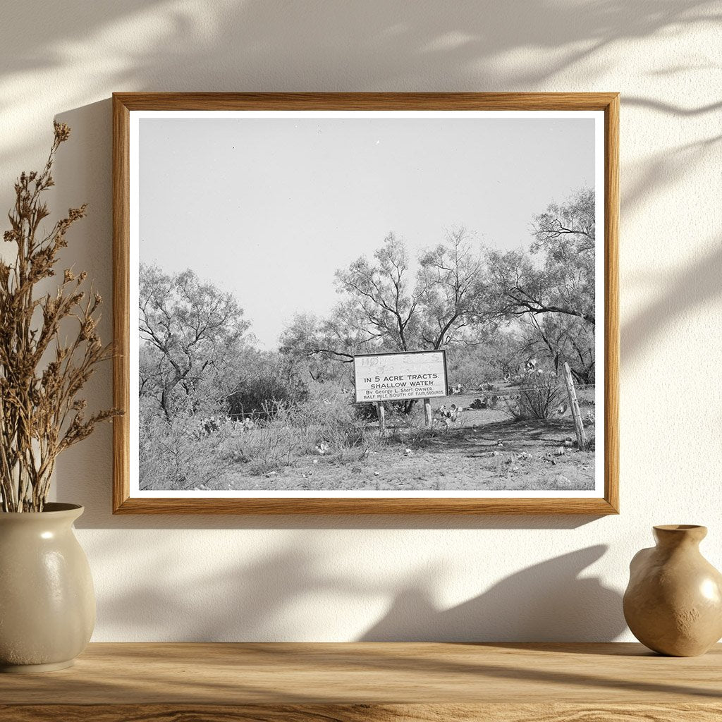 Texas Land for Sale 1939 Underground Water Supply