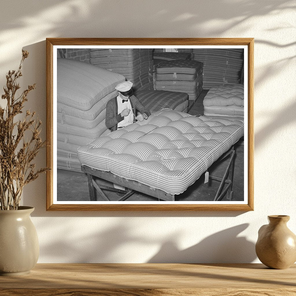 Tufting Process of a Mattress in San Angelo 1939