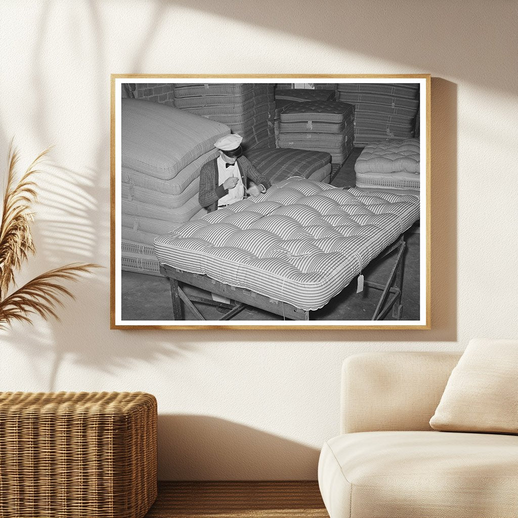 Tufting Process of a Mattress in San Angelo 1939